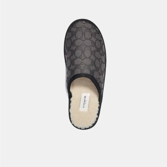 Coach Men's Slipper In Signature Jacquard - Colour: Smoke Coal/Black - Size: 7 - Picture 3 of 5